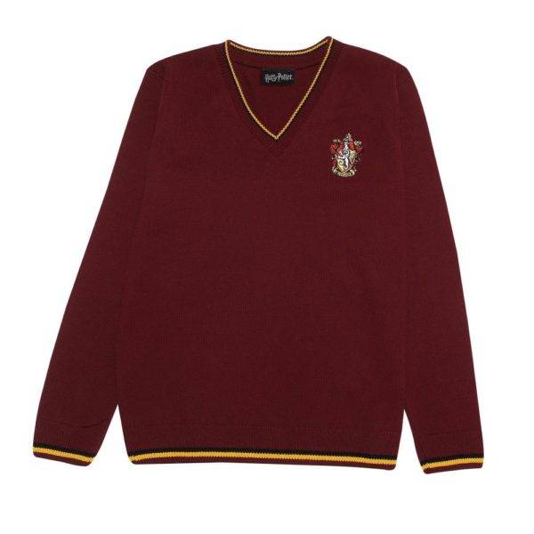 Pull rouge de la maison Gryffondor.