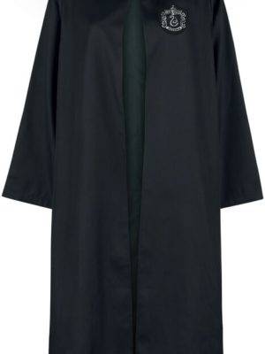 Robe noire avec l'intérieur vert de la maison Serpentard.